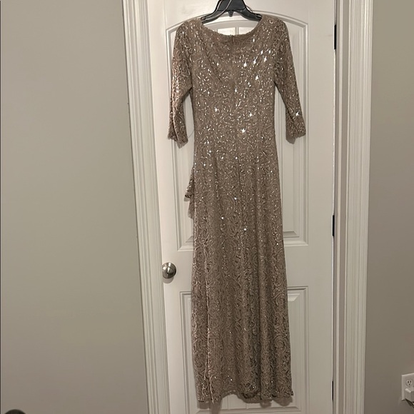 Alex Evenings Brown Ruched Sequin Gown NWT - Picture 5 of 7